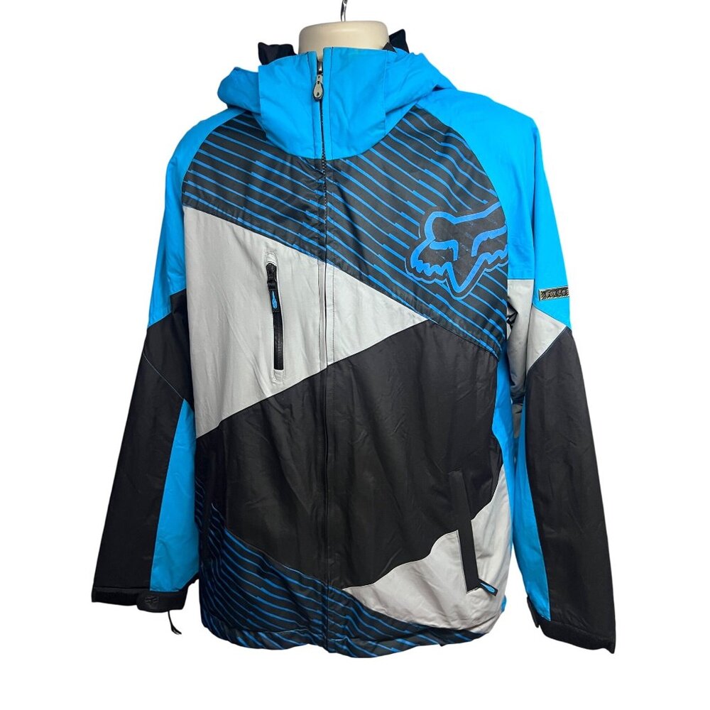 Fox Racing Tech FX 2 Series Snowboard Ski Zip Up Hooded Softshell Jacket Large
